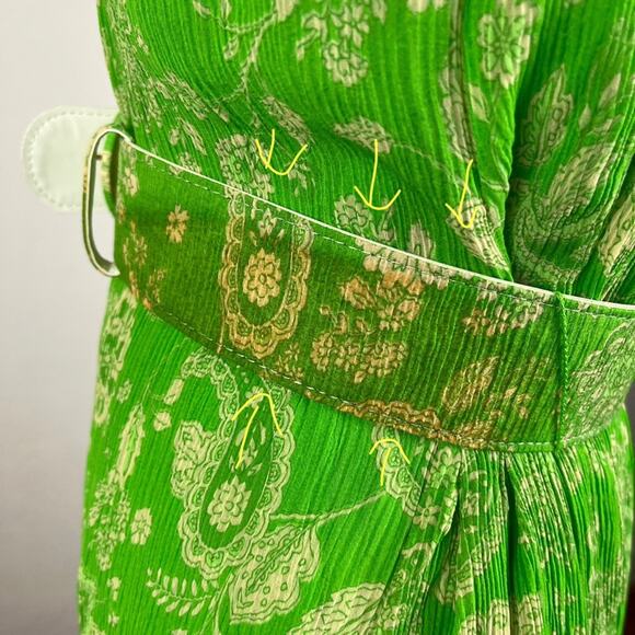 Nicholas Tonal Paisley Pleated Belted Dress - Picture 6 of 10